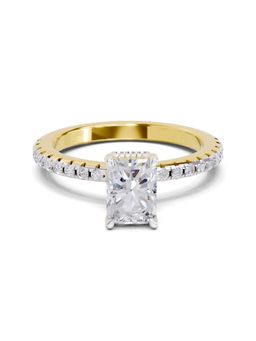 Sparkles - Lab Grown Diamond 1.02 Ct Emerald Shape Solitaire Ring IGI Certified 14K Yellow Gold