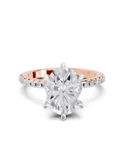 Sparkles - Lab Grown Diamond 1.28 Ct Oval Shape Solitaire Ring IGI Certified 14K Rose Gold