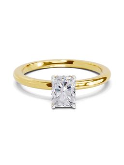 Sparkles - Lab Grown Diamond 0.8 Ct Emerald Shape Solitaire Ring IGI Certified 14K Yellow Gold