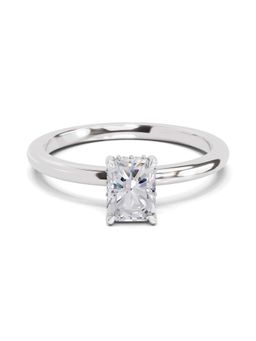 Sparkles - Lab Grown Diamond 1.05 Ct Radiant Shape Solitaire Ring IGI Certified 14K White Gold