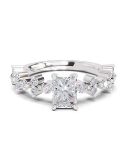 Sparkles - Lab Grown Diamond 1.49 Ct Emerald Shape Solitaire Ring IGI Certified 14K White Gold