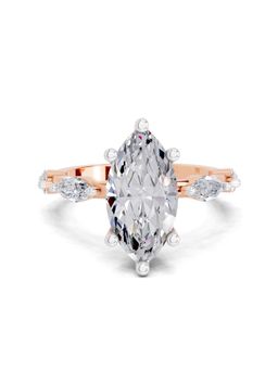 Sparkles - Lab Grown Diamond 3.6 Ct Marquise Shape Solitaire Ring IGI Certified 14K Rose Gold