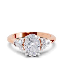 Sparkles - Lab Grown Diamond 1.31 Ct Oval Shape Solitaire Ring IGI Certified 14K Rose Gold