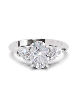 Sparkles - Lab Grown Diamond 1.31 Ct Oval Shape Solitaire Ring IGI Certified 14K White Gold