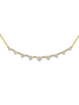 Sparkles - Lab Grown 2.97 Round Shape Necklace 14K Yellow Gold