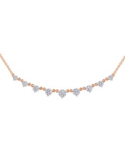 Sparkles - Lab Grown 2.97 Round Shape Necklace 14K Rose Gold