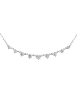 Sparkles - Lab Grown 2.97 Round Shape Necklace 14K White Gold