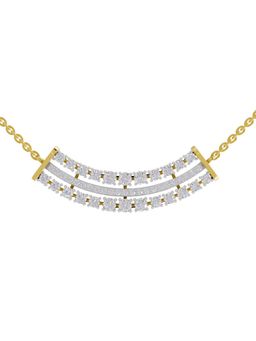 Sparkles - Lab Grown 1.24 Round Shape Cluster Necklace 14K Yellow Gold