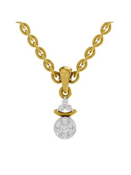 Sparkles - Lab Grown Pendant 0.09 Round Shape Pendant 14K Yellow Gold