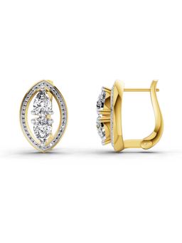 Sparkles - Lab Grown Diamond 2.63 Pear Shape Cluster Earrings 14K Yellow Gold