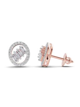Sparkles - Lab Grown Diamond 0.47 Round Shape Cluster Earrings 14K Rose Gold
