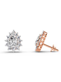 Sparkles - Lab Grown Diamond 1.67 Pear Shape Halo Earrings 14K Rose Gold