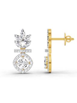 Sparkles - Lab Grown Diamond 1.26 Marquise Shape Dangle Earrings 14K Yellow Gold