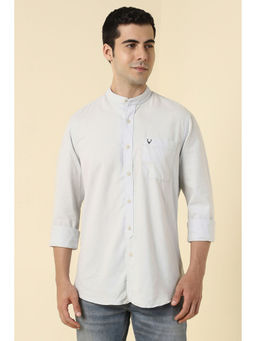 Allen Solly - Men Light Blue Solid Full Sleeves Casual Shirt