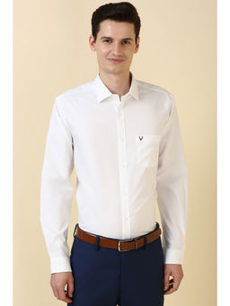 Allen Solly - Men White Solid Full Sleeves Formal Shirt