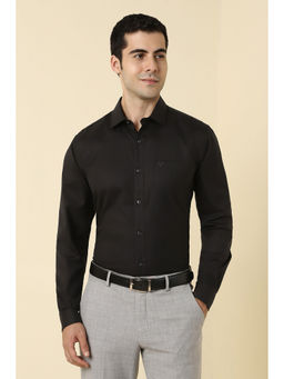 Allen Solly - Men Black Solid Full Sleeves Formal Shirt