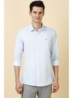 Allen Solly - Men Light Blue Printed Full Sleeves Casual Shirt