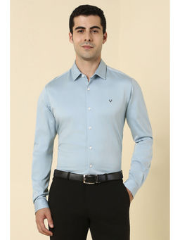 Allen Solly - Men Light Blue Solid Full Sleeves Formal Shirt
