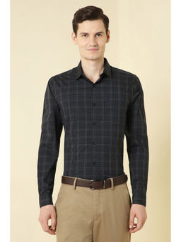 Allen Solly - Men Black Checks Full Sleeves Formal Shirt
