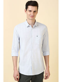 Allen Solly - Men Light Blue Checks Full Sleeves Casual Shirt