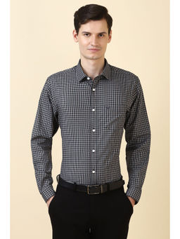 Allen Solly - Men Black Checks Full Sleeves Formal Shirt