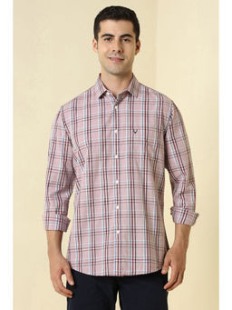 Allen Solly - Men Pink Checks Full Sleeves Casual Shirt