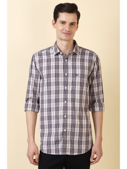 Allen Solly - Men Pink Checks Full Sleeves Casual Shirt