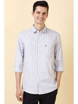 Allen Solly - Men Lavender Checks Full Sleeves Casual Shirt