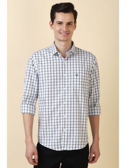 Allen Solly - Men White Checks Full Sleeves Casual Shirt