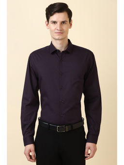 Allen Solly - Men Purple Print Full Sleeves Formal Shirt