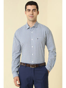 Allen Solly - Men Blue Checks Full Sleeves Formal Shirt