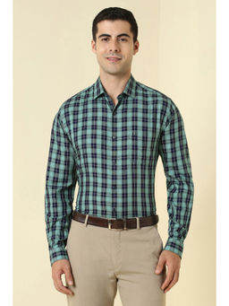 Allen Solly - Men Blue Checks Full Sleeves Formal Shirt