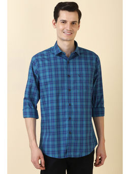 Allen Solly - Men Blue Checks Full Sleeves Casual Shirt