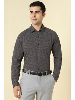 Allen Solly - Men Black Print Full Sleeves Formal Shirt