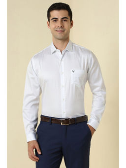 Allen Solly - Men White Print Full Sleeves Formal Shirt