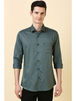 Allen Solly - Men Green Print Full Sleeves Casual Shirt