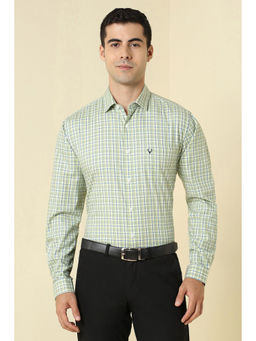 Allen Solly - Men Green Checks Full Sleeves Formal Shirt