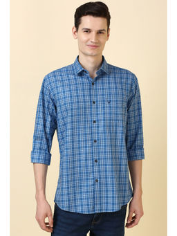 Allen Solly - Men Blue Checks Full Sleeves Casual Shirt