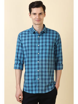 Allen Solly - Men Blue Checks Full Sleeves Casual Shirt