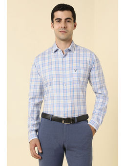 Allen Solly - Men Blue Checks Full Sleeves Formal Shirt