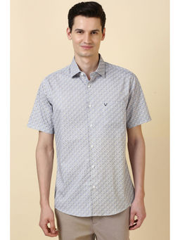 Allen Solly - Men Grey Print Half Sleeves Casual Shirt