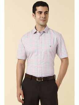 Allen Solly - Men Multi-Color Checks Half Sleeves Formal Shirt