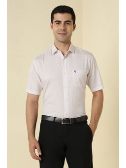 Allen Solly - Men Off White Print Half Sleeves Formal Shirt