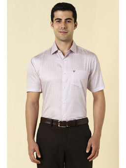 Allen Solly - Men Lavender Print Half Sleeves Formal Shirt