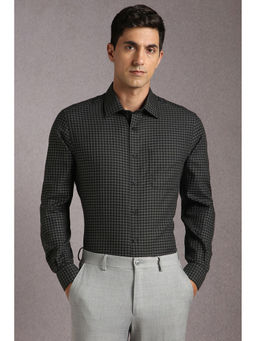 Louis Philippe - Men Black Checks Full Sleeves Formal Shirt