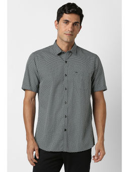 Peter England - Men Multi-Color Print Half Sleeves Casual Shirt