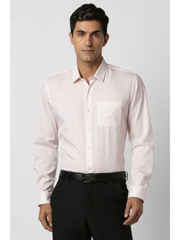 Peter England - Men Beige Printed Full Sleeves Formal Shirt