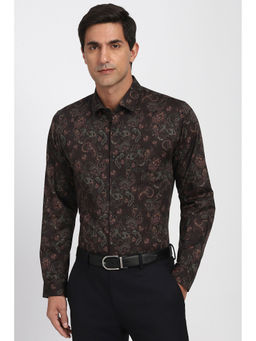 Peter England - Men Brown Full Sleeves Formal Shirt