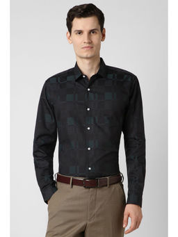 Peter England - Men Black Full Sleeves Formal Shirt