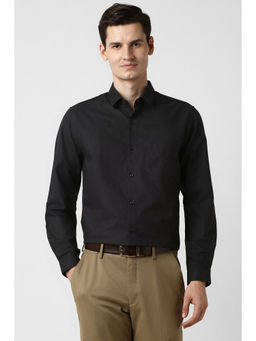 Peter England - Men Black Full Sleeves Formal Shirt